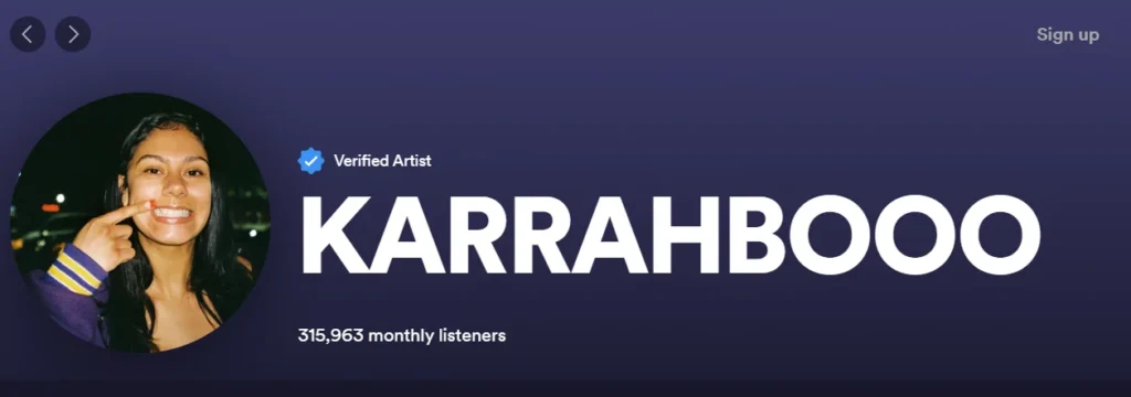 Rapper Karrahbooo Spotify