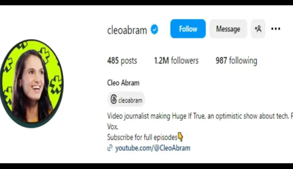 Cleo Abram Social Media