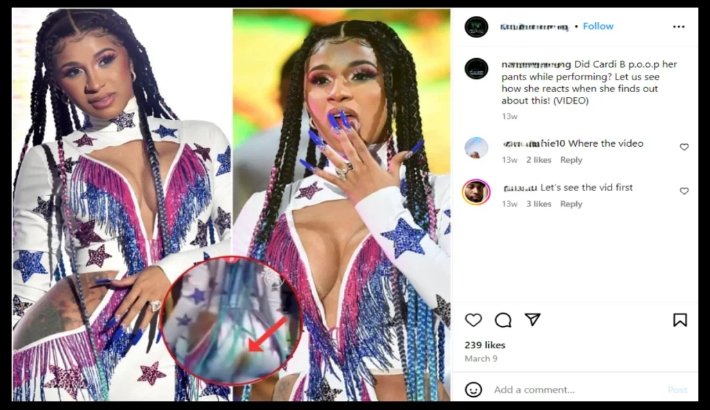Did Cardi B Shit Her Pants Instagram Post Rumours