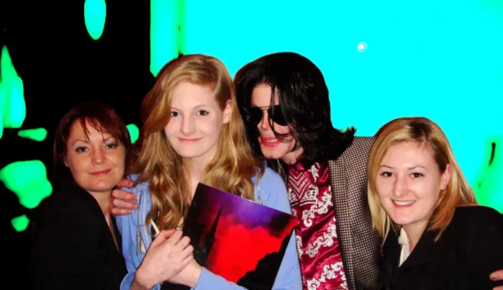 Lucy Lester (Left) with Michael Jackson